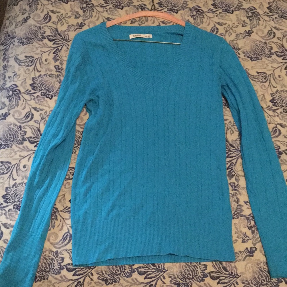 Blue Sweater with Scarf